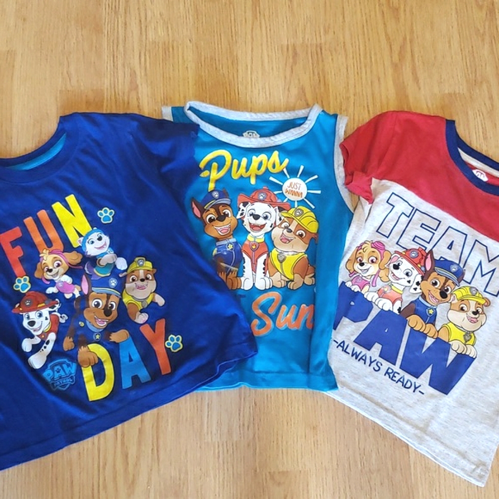 3 Paw Patrol Graphic T-shirts Size 4